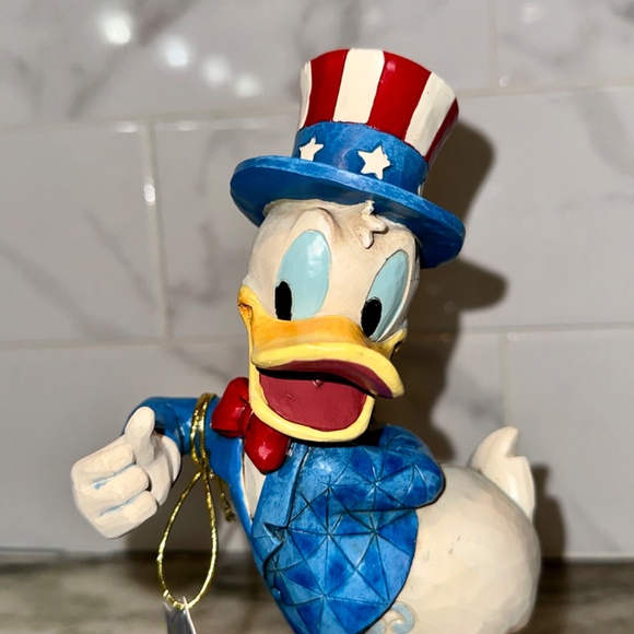 Jim Shore Disney PATRIOTIC DONALD DUCK Yankee Doodle Duck Figure 4th of July NEW - Picture 6 of 9